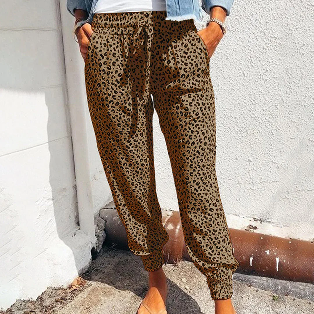 Talia | Comfy Leopard Print Trouser - Image 9