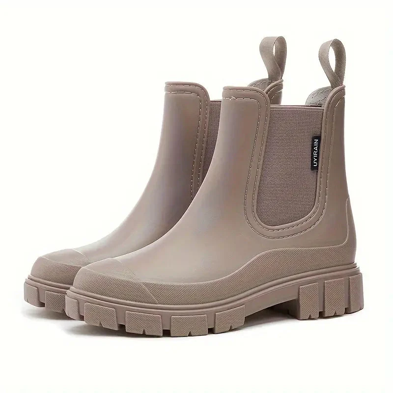 Trendy waterproof rain boots