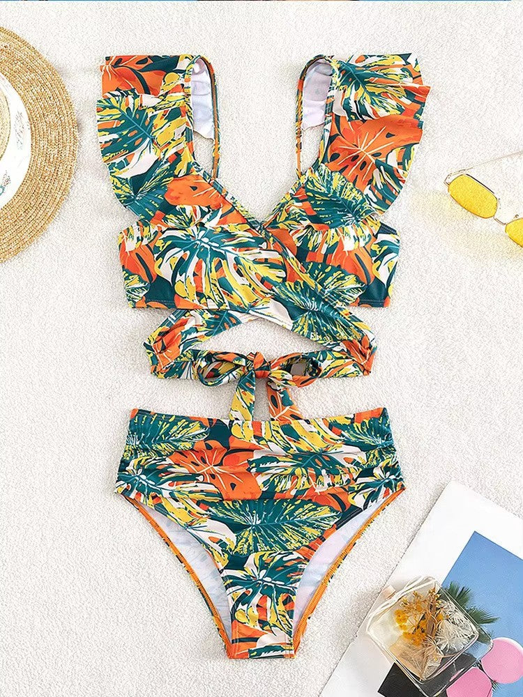 Tropical bikini - bikini set with cheerful print - Image 4