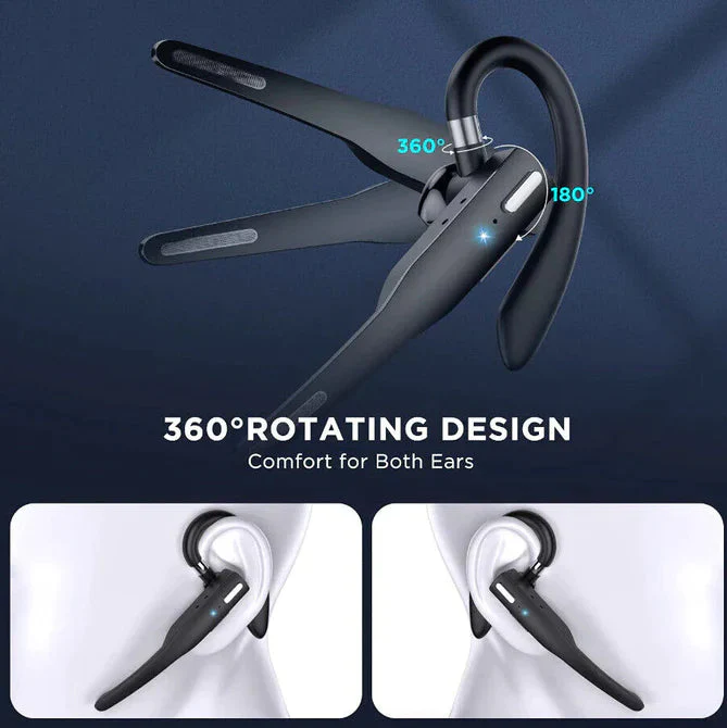 Trucker Dual Mic Wireless Bluetooth 5.1 Noise Cancelling Headset/Earbuds - Image 5