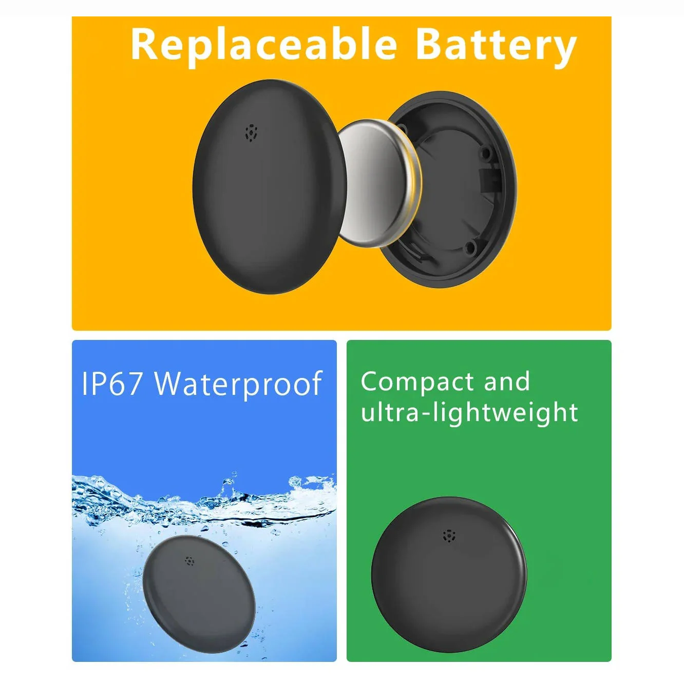 Universal Mini GPS Tracker - Waterproof Bluetooth Tracker for Keys, Pets, and Luggage - Compact Design with 164ft Range - Image 2