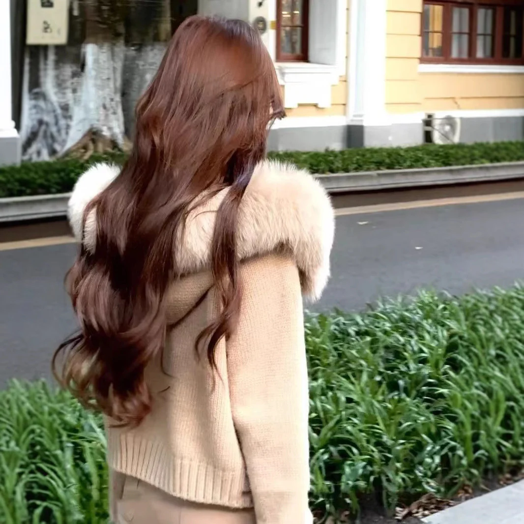 Women's Slim Fit Cardigan with Hood Medium Weight Regenerated Cellulose Fiber - Image 3