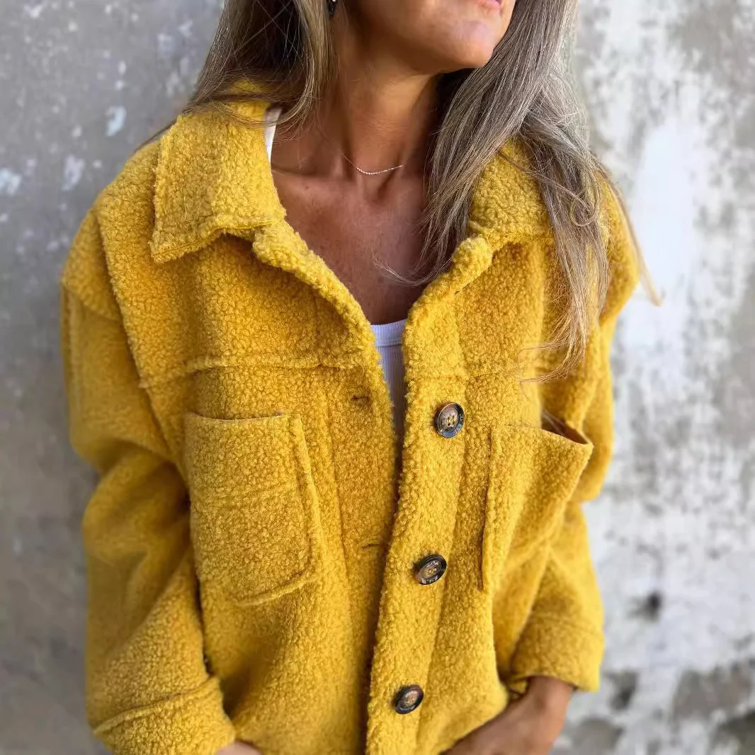 Women's Elegant Winter Coat Warm Wool Sherpa Fabric - Image 3