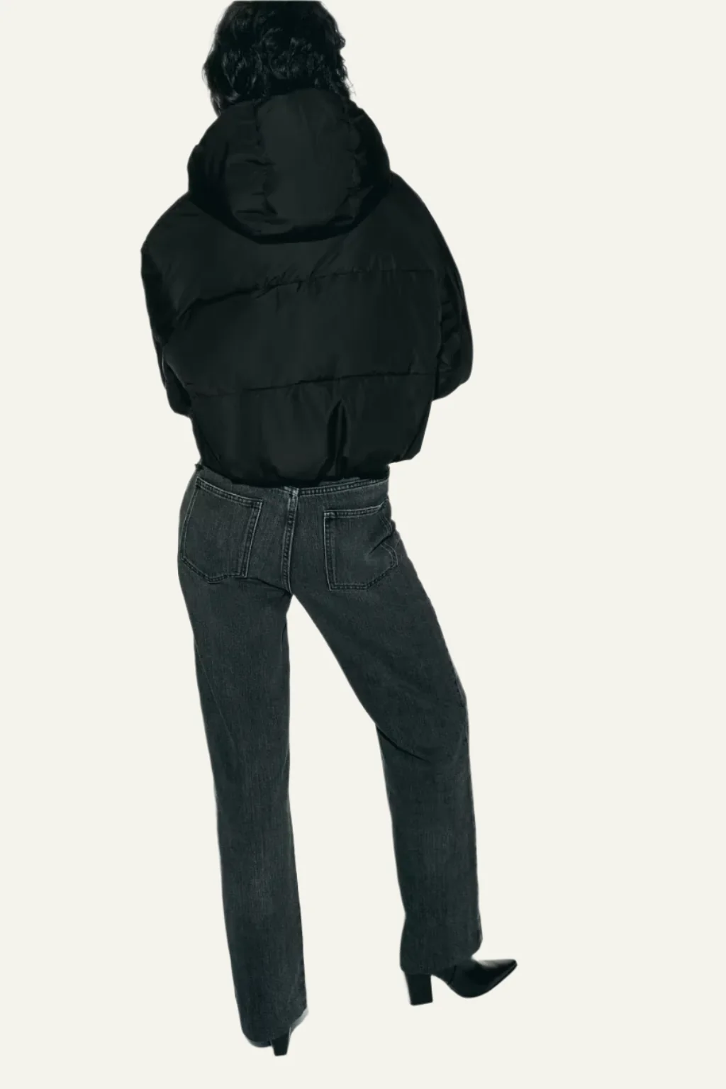 Women's Black Puffer Jacket Lightweight Warm Insulating Winter Coat - Image 4