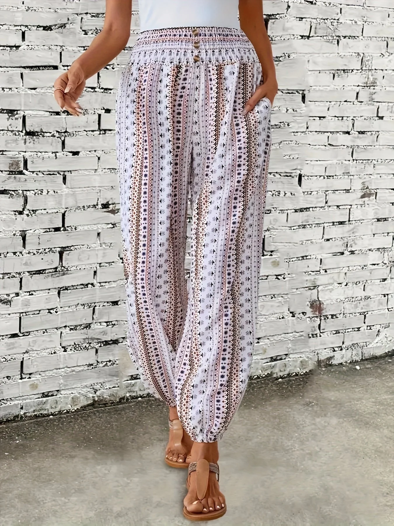 Viviana | Stylish High-Waist Printed Pants - Image 10