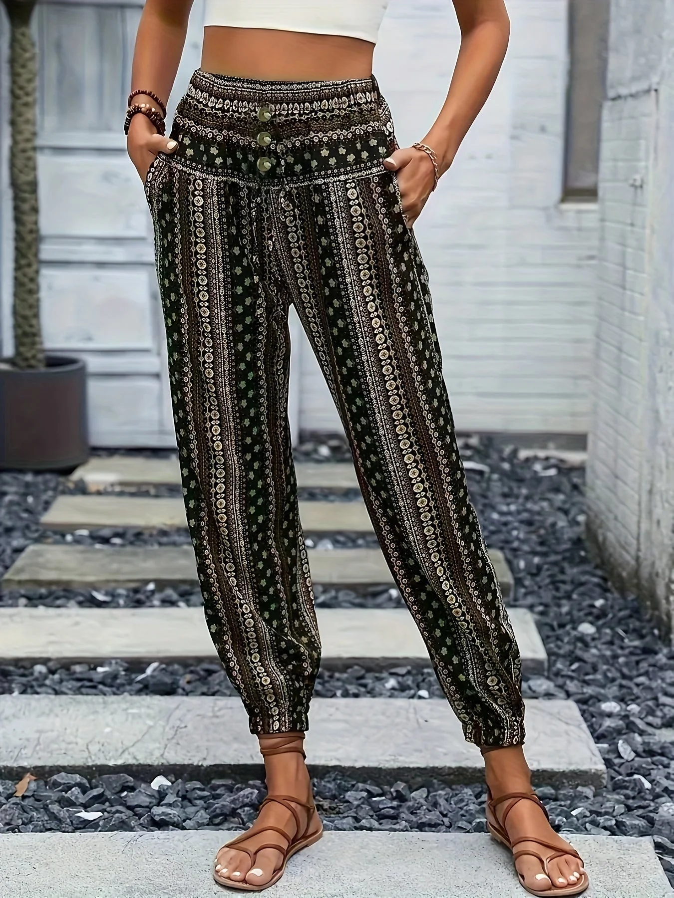 Viviana | Stylish High-Waist Printed Pants - Image 11