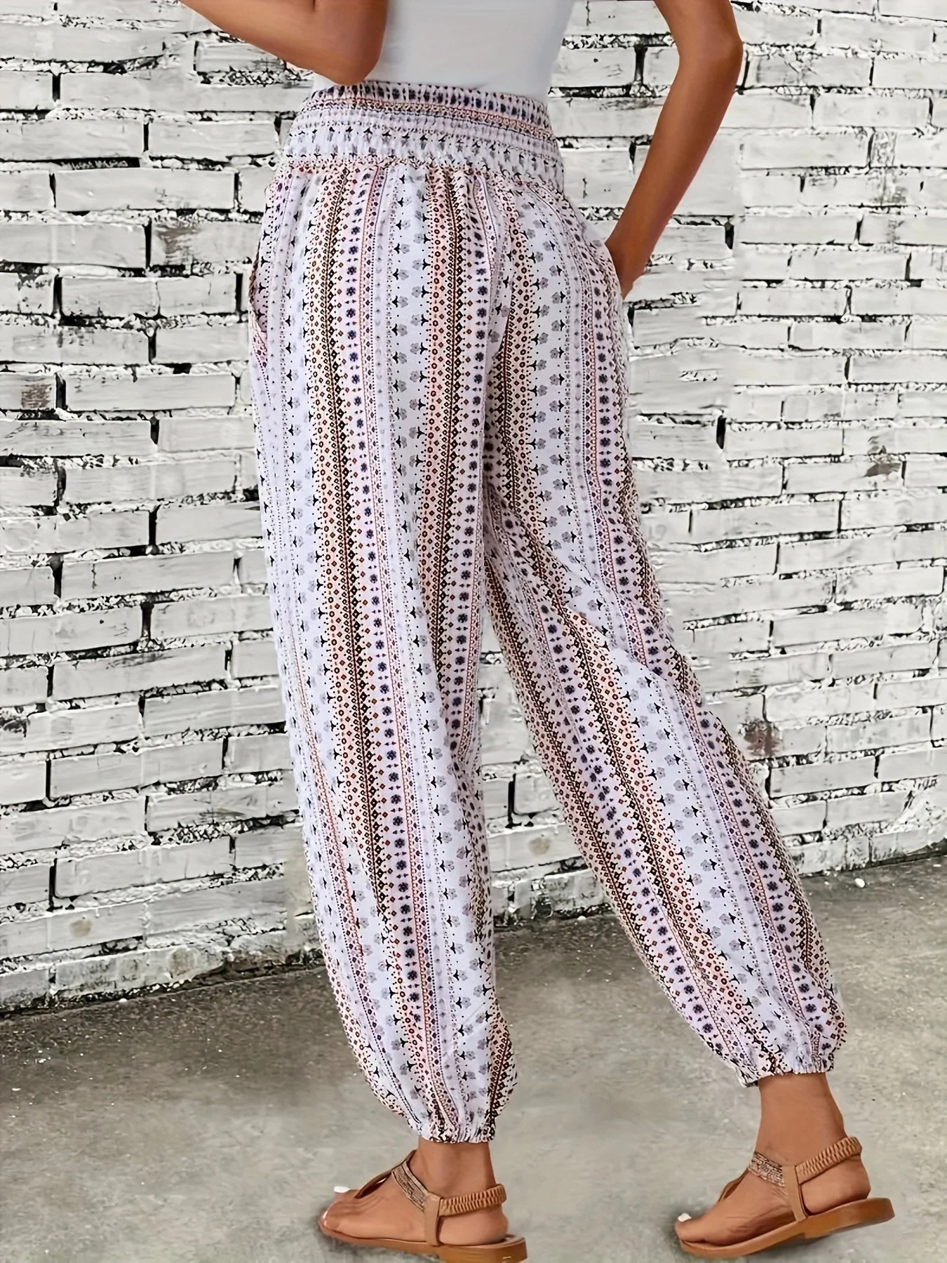 Viviana | Stylish High-Waist Printed Pants - Image 4