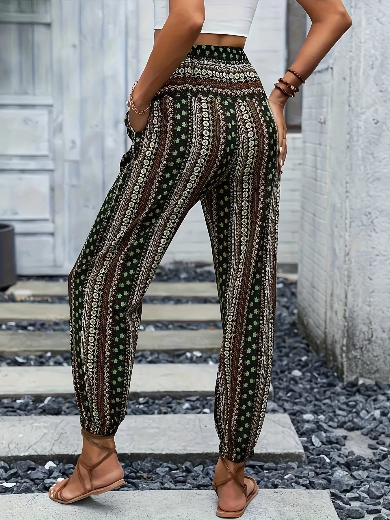 Viviana | Stylish High-Waist Printed Pants - Image 5