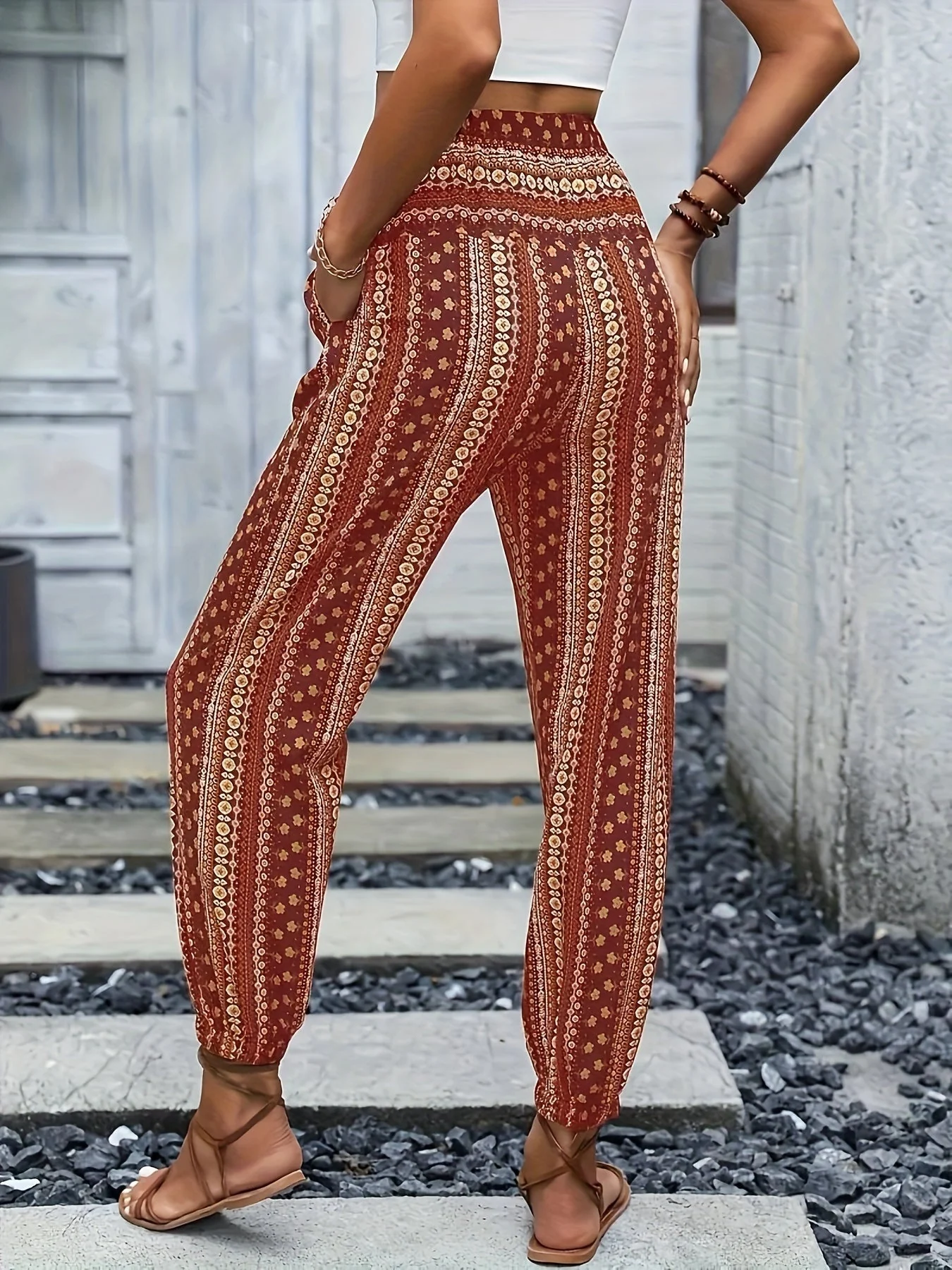 Viviana | Stylish High-Waist Printed Pants - Image 7