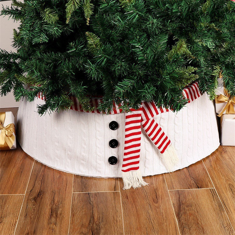 White Christmas tree skirt with top - Image 2