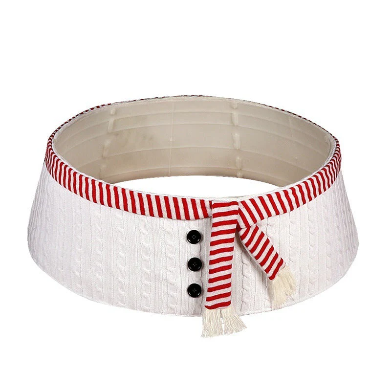White Christmas tree skirt with top - Image 3