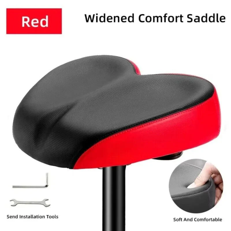 Wide Comfort Bike Seat with Extra-Wide Support and Shock Absorption – Ergonomic Bicycle Saddle for Maximum Comfort - Image 3