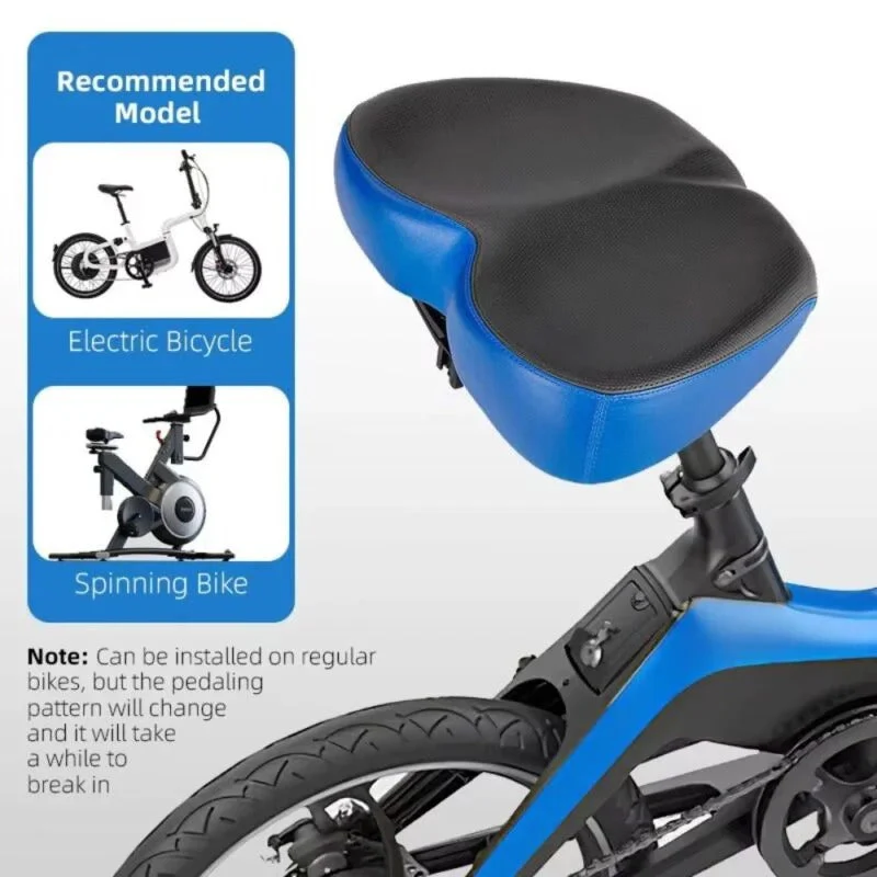 Wide Comfort Bike Seat with Extra-Wide Support and Shock Absorption – Ergonomic Bicycle Saddle for Maximum Comfort - Image 4