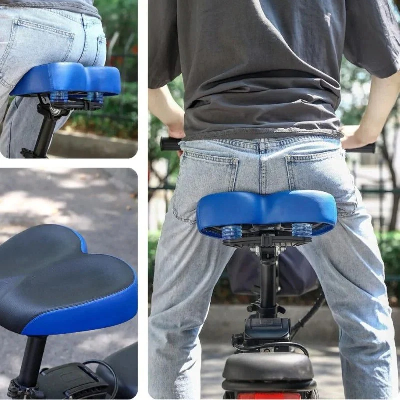 Wide Comfort Bike Seat with Extra-Wide Support and Shock Absorption – Ergonomic Bicycle Saddle for Maximum Comfort - Image 6