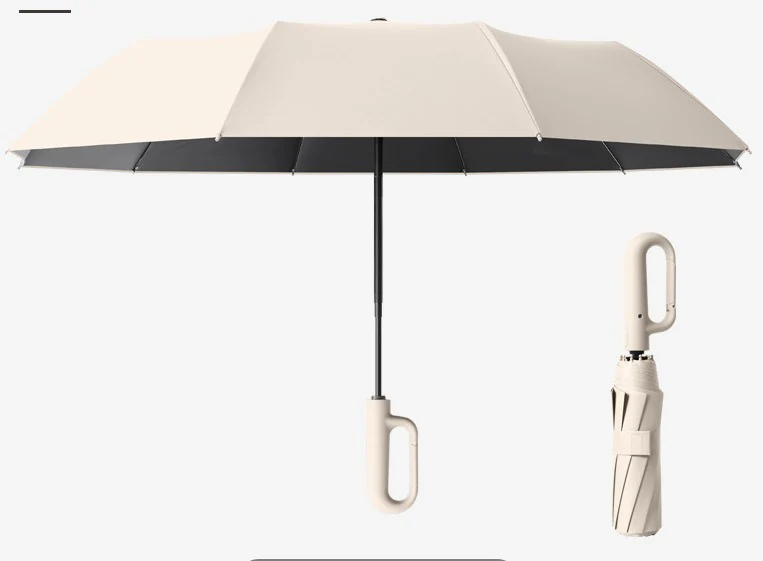 Wind-resistant folding umbrella with large buckle handle – compact and durable - Image 8