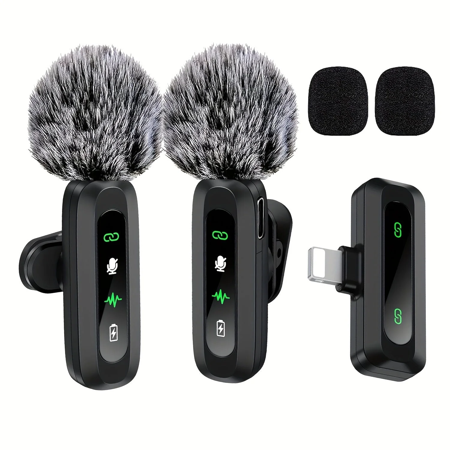 Wireless lavalier microphone with USB-C connectivity for smartphones and tablets - compact design, ideal for podcasts and vlogs - Image 2