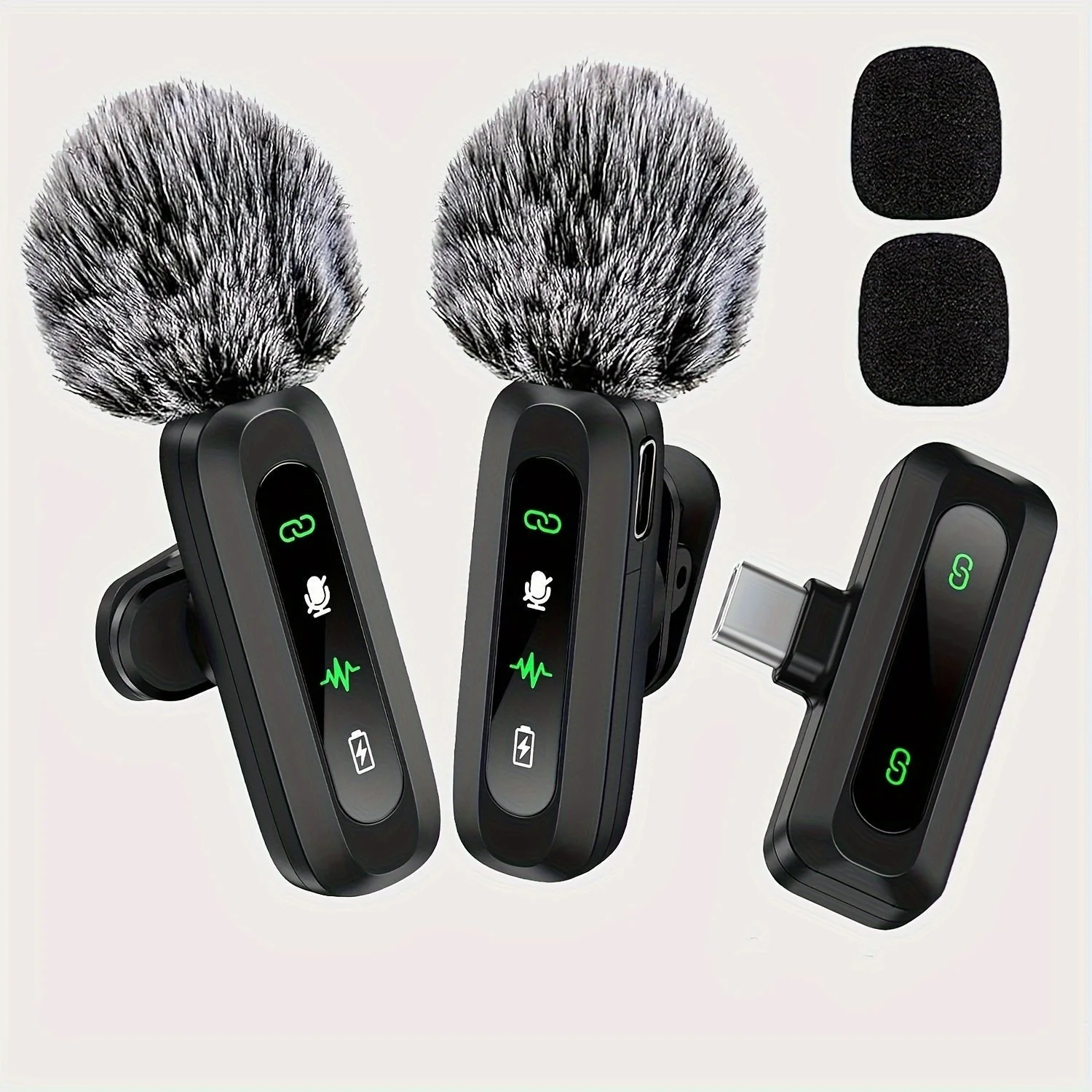 Wireless lavalier microphone with USB-C connectivity for smartphones and tablets - compact design, ideal for podcasts and vlogs - Image 3