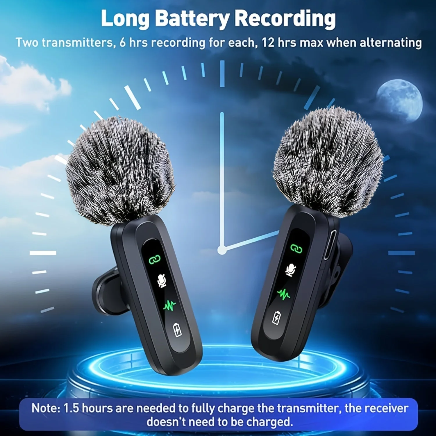 Wireless lavalier microphone with USB-C connectivity for smartphones and tablets - compact design, ideal for podcasts and vlogs - Image 4