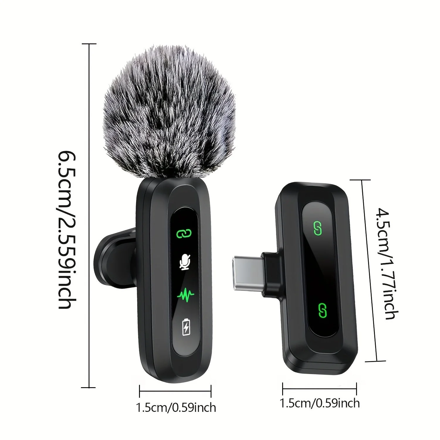 Wireless lavalier microphone with USB-C connectivity for smartphones and tablets - compact design, ideal for podcasts and vlogs - Image 5