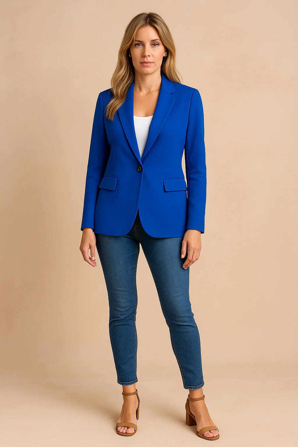 Women's Black Blazer for Women Elegant Fitted Cut High-Quality Fabric - Image 3