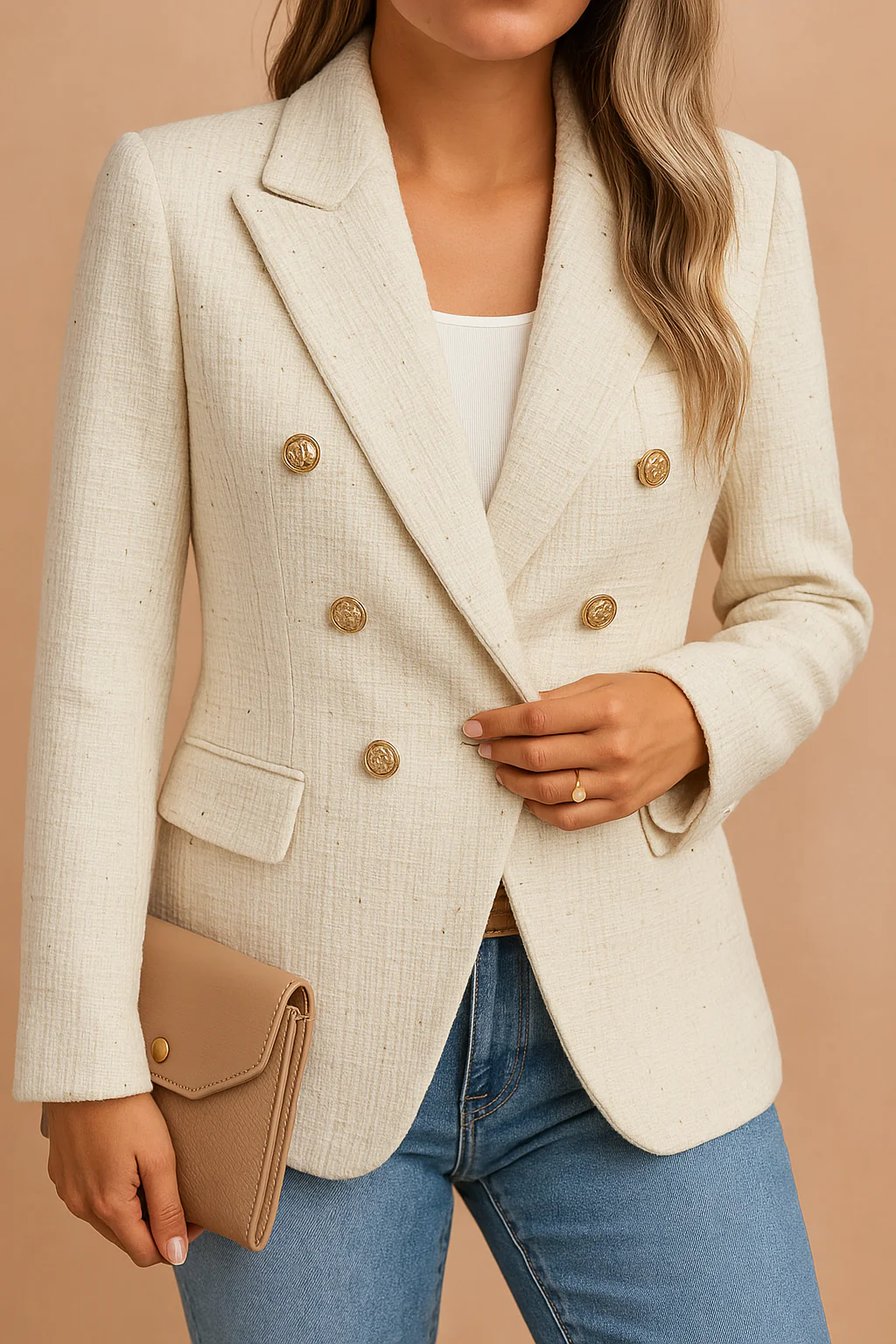 Women's Elegant Blazer Jacket Chic Fitted High-Quality Fabric - Image 4