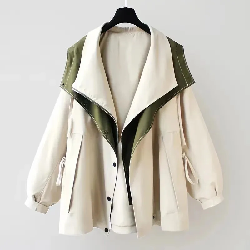 Women's Rain Jacket Waterproof Stylish Polyester