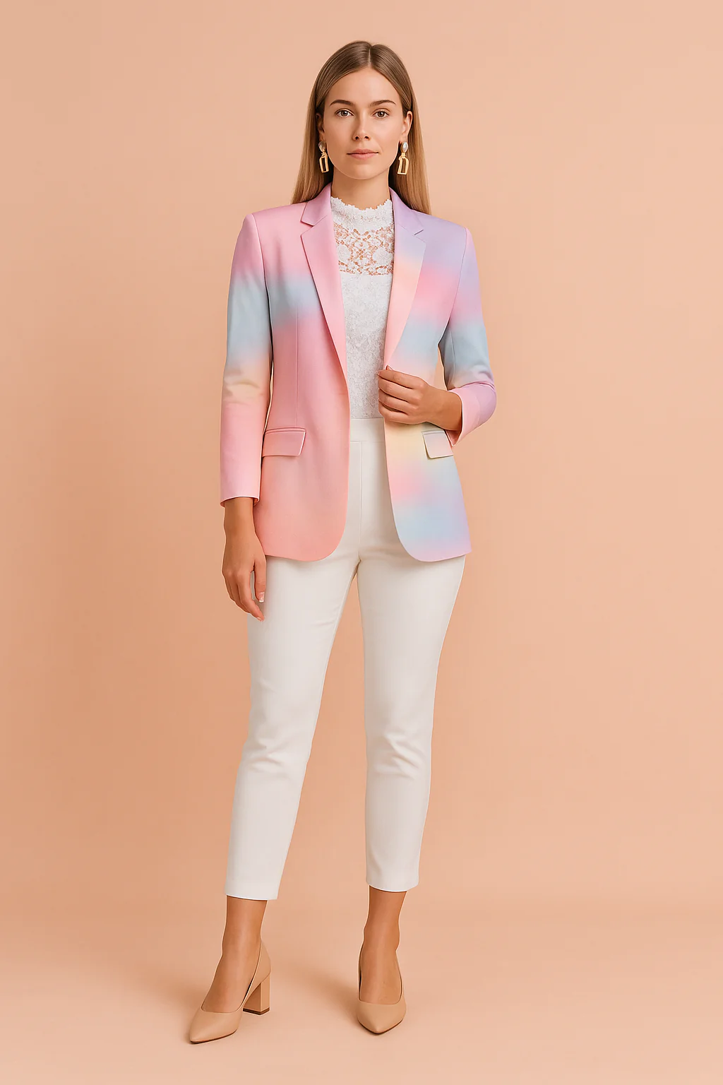 Women's Stylish Jacket with Shawl Collar Lightweight High-Quality Fabric - Image 6