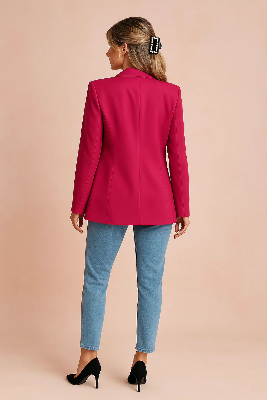 Women's Versatile Blazer Lightweight Fabric for Everyday Wear - Image 4