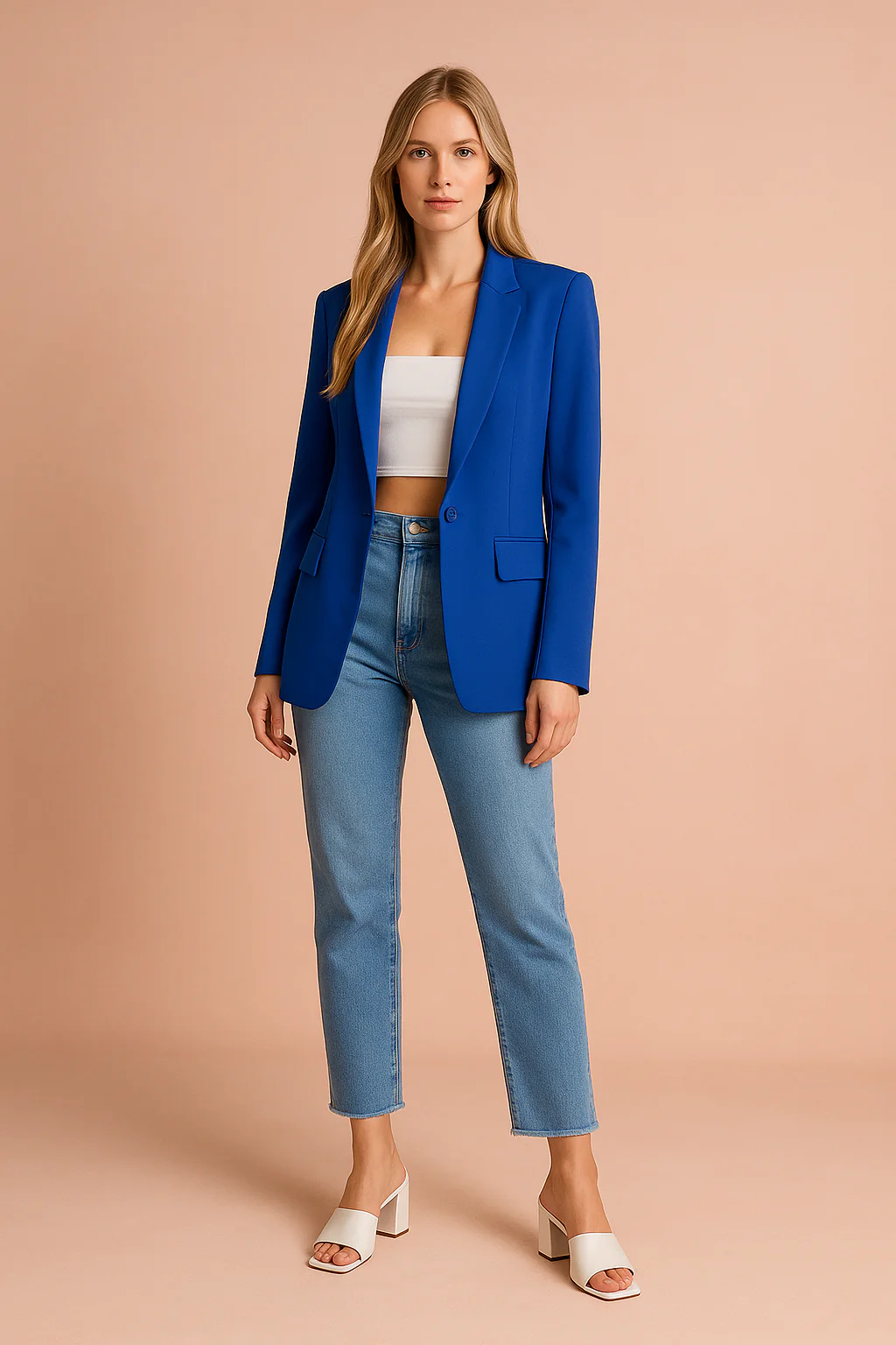 Women's Versatile Blazer Lightweight Fabric for Everyday Wear - Image 7