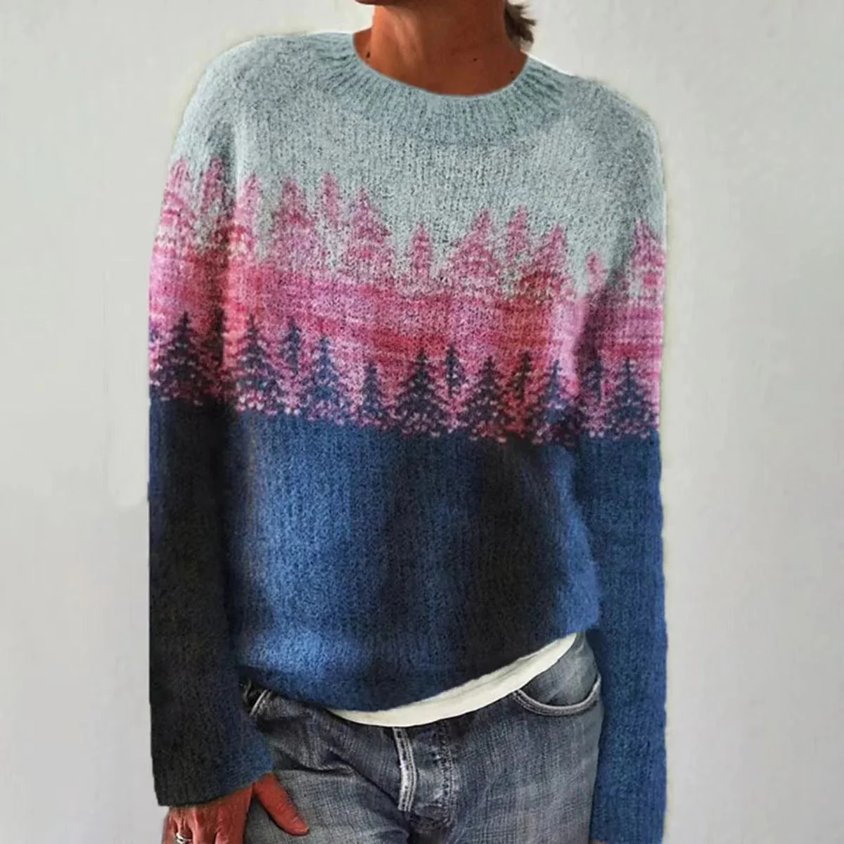 Women's Winter Sweater Vintage Design – Soft Knitted Sweater | DANIQUE - Image 3