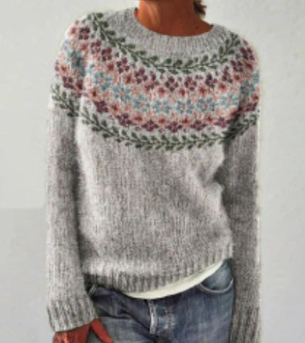 Women's Winter Sweater Vintage Design – Soft Knitted Sweater | DANIQUE - Image 4