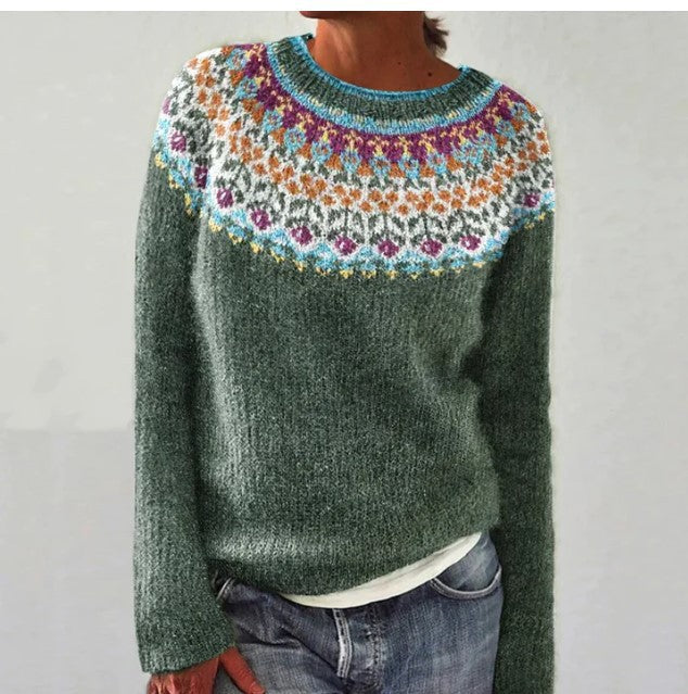 Women's Winter Sweater Vintage Design – Soft Knitted Sweater | DANIQUE - Image 5