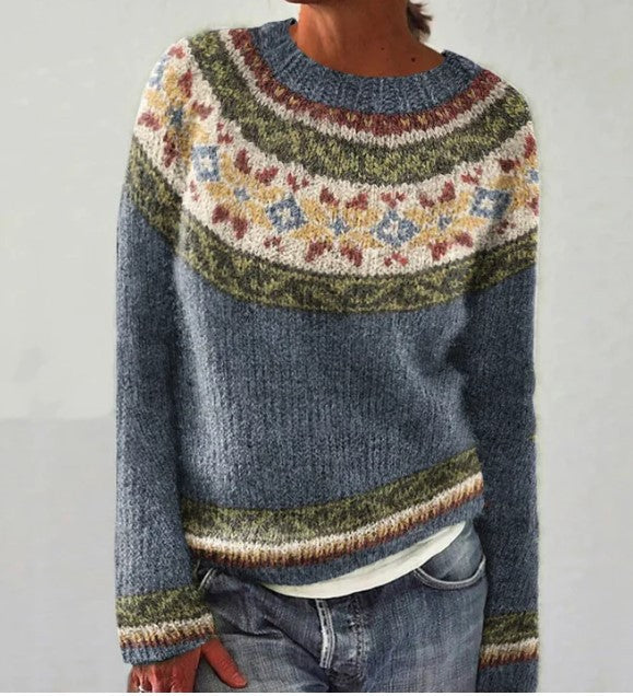 Women's Winter Sweater Vintage Design – Soft Knitted Sweater | DANIQUE - Image 6