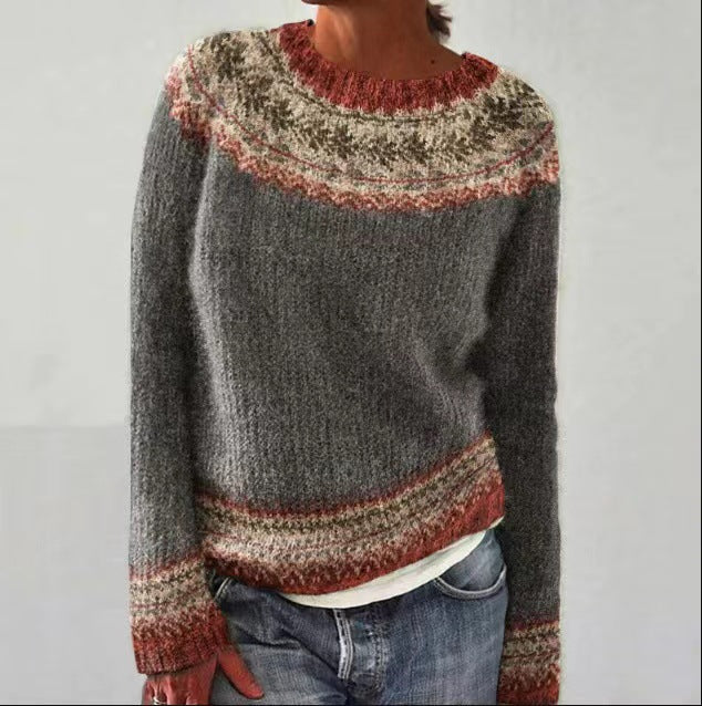 Women's Winter Sweater Vintage Design – Soft Knitted Sweater | DANIQUE - Image 9