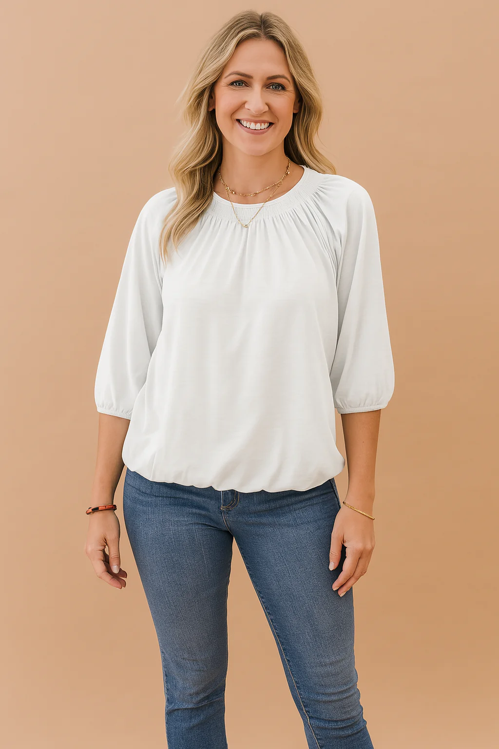 Zoe | Stylish blouse with gathered neckline - Image 6